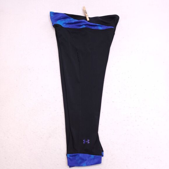 Under Armour Athletic Yoga Running Leggings Pants Womens Size S Black Blue - Picture 6 of 9